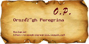Országh Peregrina névjegykártya